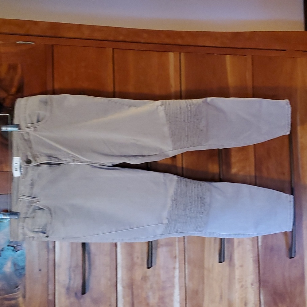 Pistola lite brown jeans, stretch blend, knee design, Wom 32 Like New